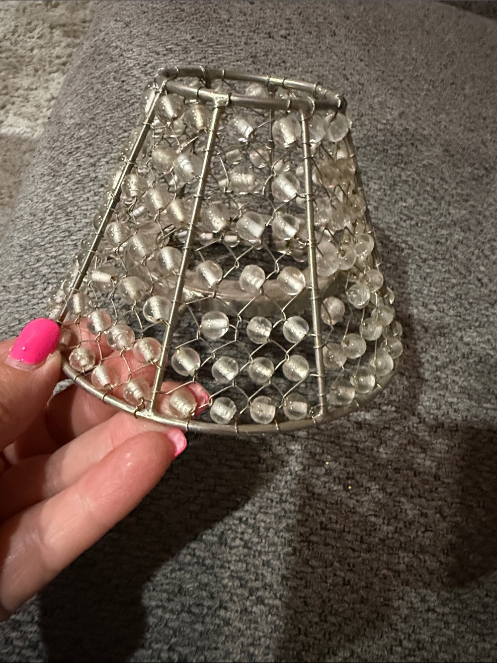 Clear Beaded Mini Lamp Shade - Home Accents